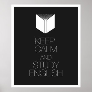 Keep Calm and Study English Poster