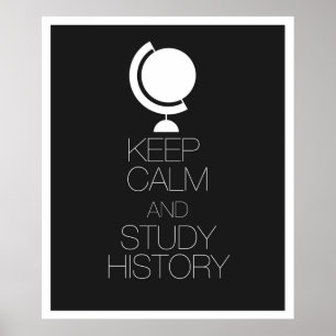 Keep Calm and Study History Poster