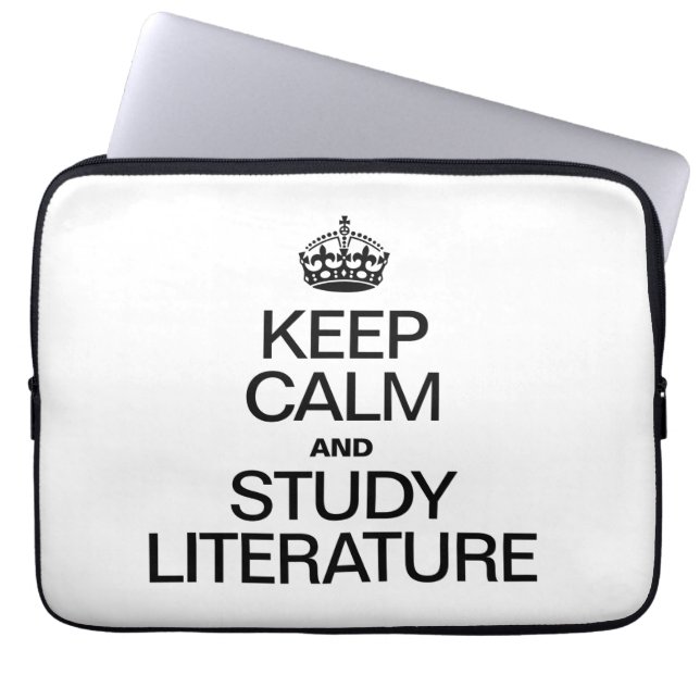 KEEP CALM AND STUDY LITERATURE LAPTOP SLEEVE (Front)