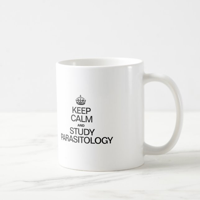 KEEP CALM AND STUDY PARASITOLOGY COFFEE MUG (Right)