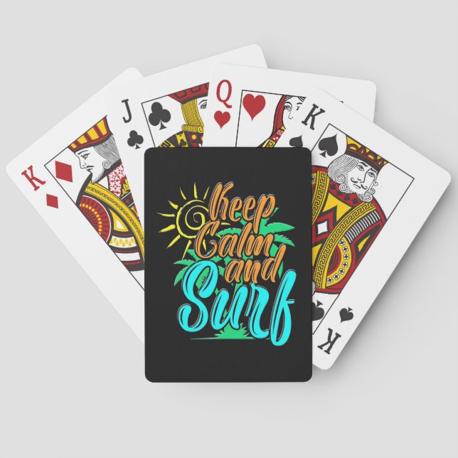 Keep Calm And Sulf Playing Cards (Back)