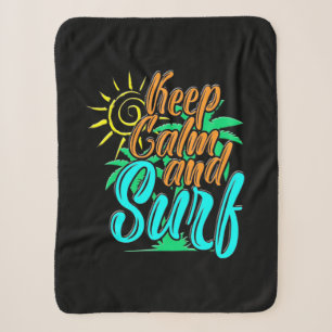 Keep Calm And Sulf Sherpa Blanket