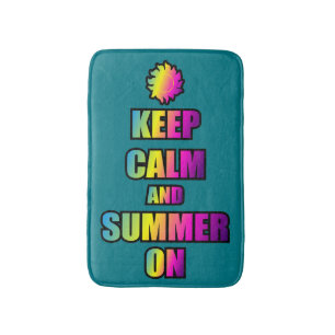 Keep Calm And Summer On Bath Mat