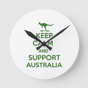 Keep Calm and support Australia Round Clock