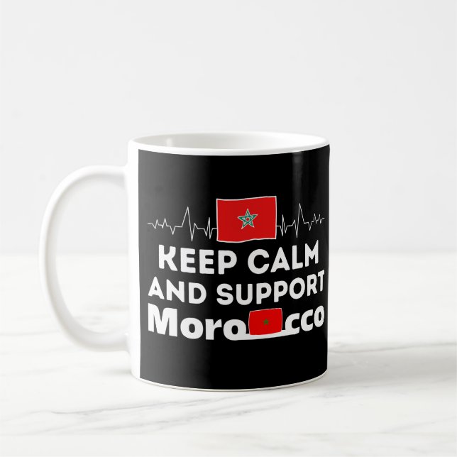 Keep calm and support Morocco Coffee Mug (Left)