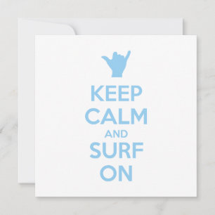 Keep Calm and Surf On Invitation
