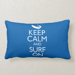 Keep Calm and Surf On Lumbar Pillow