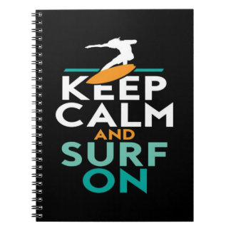 Keep Calm And Surf On Surfer Love Surfing Notebook