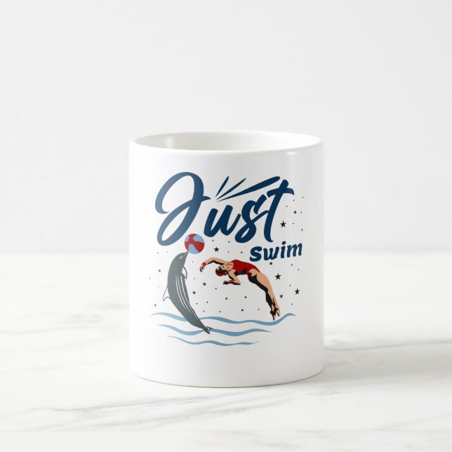 Keep Calm and Swim On - Swimmer Design Coffee Mug (Center)