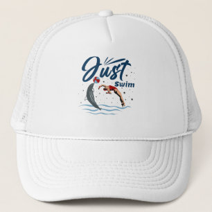 Keep Calm and Swim On - Swimmer Design Trucker Hat