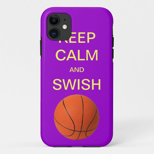 KEEP CALM AND SWISH BASKETBALL iPhone 5 Case (Back)