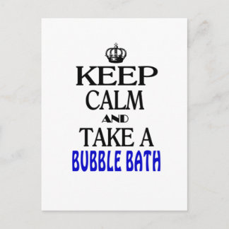 Keep Calm and Take a Bubble Bath Postcard
