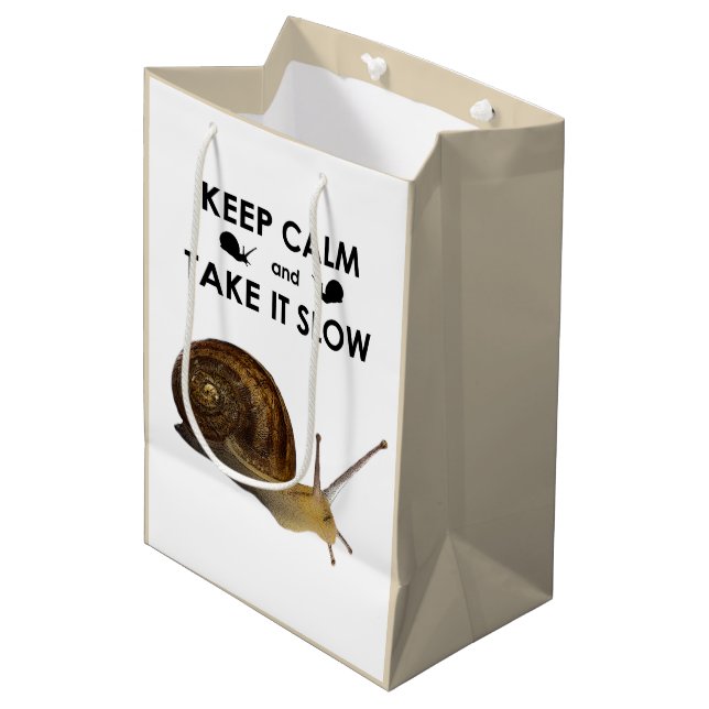 Keep Calm and Take it Slow Gift Bag (Front Angled)