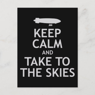 Keep Calm and Take to the Skies Postcard