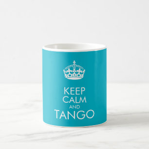 Keep calm and tango - change background colour coffee mug