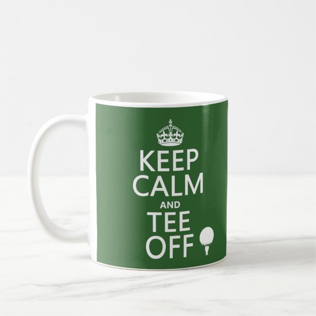 Keep Calm and Tee Off - Golf presents, all Coffee Mug (Left)