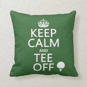 Keep Calm and Tee Off - Golf presents, all Throw Pillow