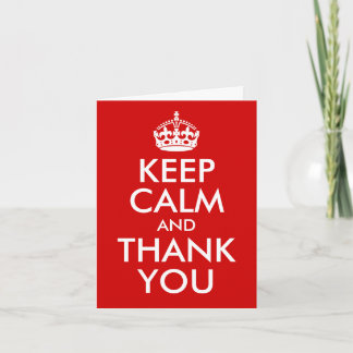 Keep Calm and Thank You Card