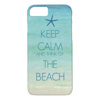 KEEP CALM AND THINK OF THE BEACH PHOTO DESIGN iPhone 8/7 CASE