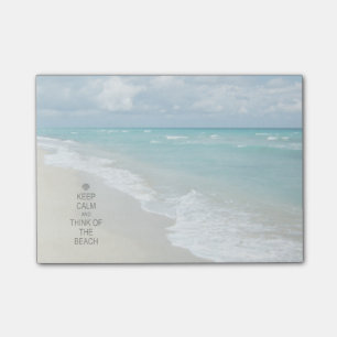 Keep Calm and Think of the Beach Post-it Notes
