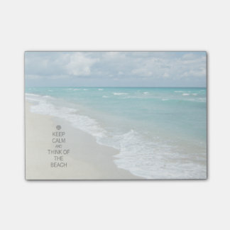 Keep Calm and Think of the Beach Post-it Notes