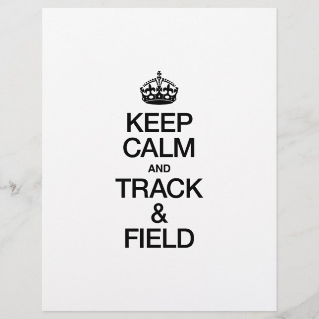 KEEP CALM AND TRACK AND FIELD FLYER (Front)