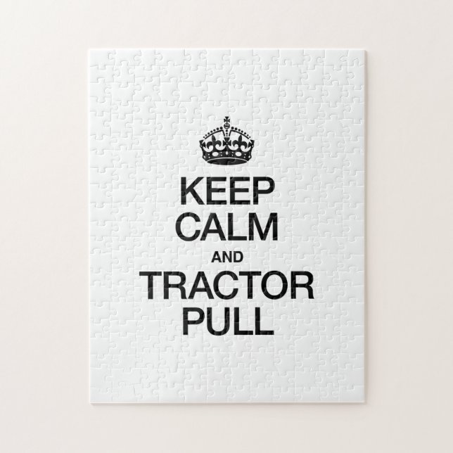 KEEP CALM AND TRACTOR PULL JIGSAW PUZZLE (Vertical)