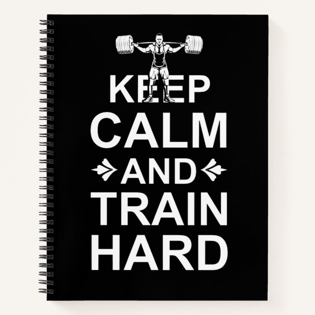 Keep calm and train hard notebook (Front)