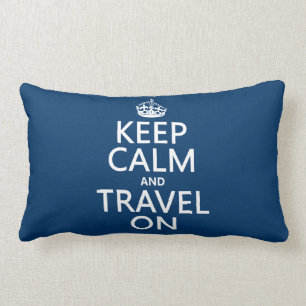 Keep Calm and Travel On Lumbar Pillow
