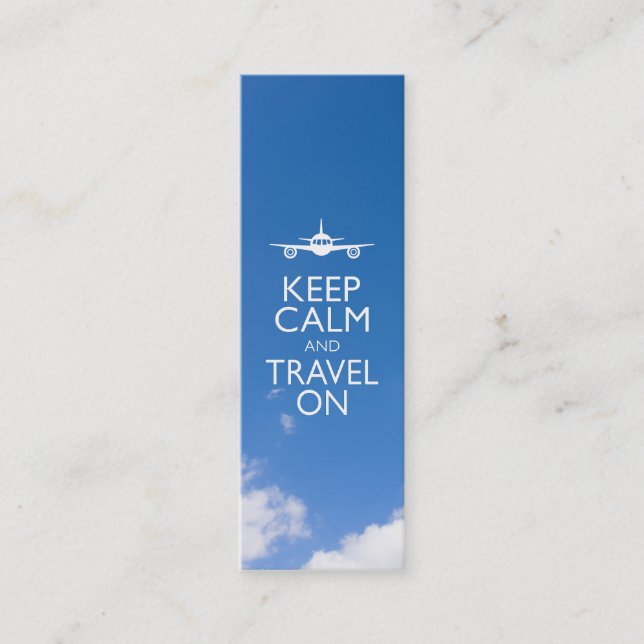 KEEP CALM AND TRAVEL ON MINI BUSINESS CARD (Front)