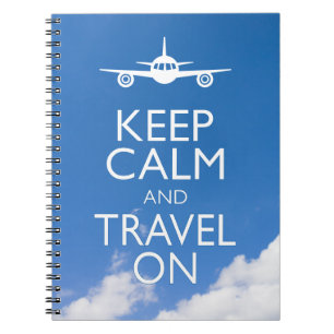 KEEP CALM AND TRAVEL ON NOTEBOOK