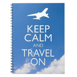 KEEP CALM AND TRAVEL ON NOTEBOOK