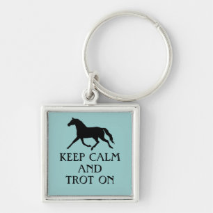 Keep Calm and Trot On Equestrian Keychain