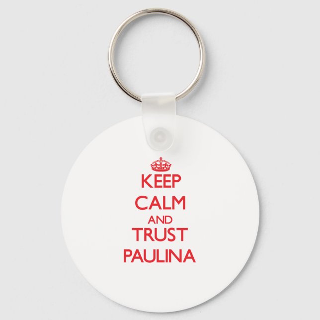 Keep Calm and TRUST Paulina Keychain (Front)