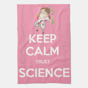 Keep Calm and Trust Science Kitchen Towel