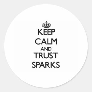 Keep calm and Trust Sparks Classic Round Sticker