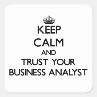 Keep Calm and Trust Your Business Analyst Square Sticker