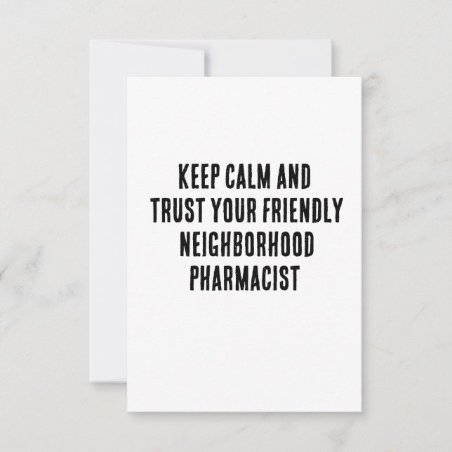 Keep calm and trust your friendly neighbourhood ph thank you card (Front)