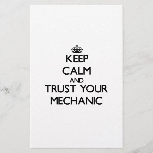 Keep Calm and Trust Your Mechanic (Front)