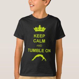 Keep calm and tumble gymnast kids shirt