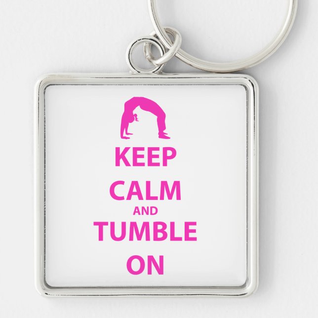 Keep Calm and Tumble On Keychain (Front)