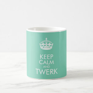 Keep calm and twerk - change background colour coffee mug