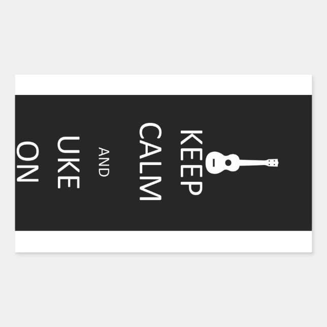 Keep Calm and Uke On Sticker (Front)