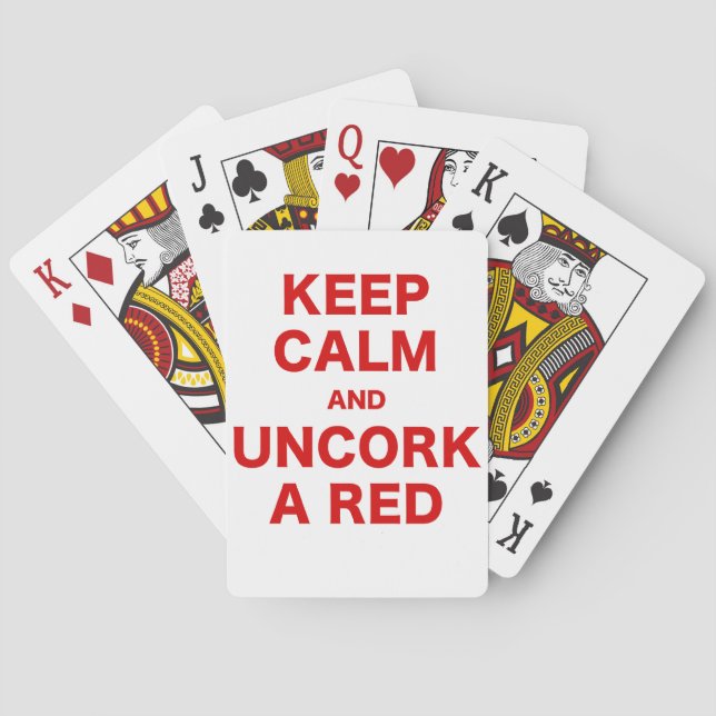 Keep Calm and Uncork a Red Playing Cards (Back)