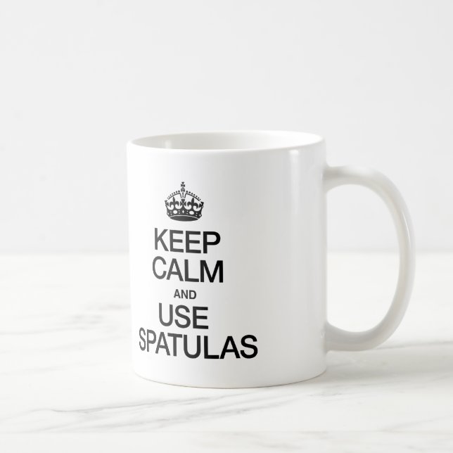 KEEP CALM AND USE SPATULAS COFFEE MUG (Right)