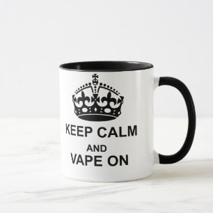 Keep Calm and Vape On Black Mug