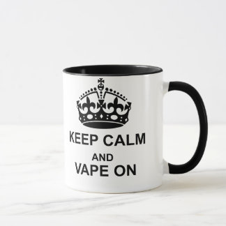 Keep Calm and Vape On Black Mug