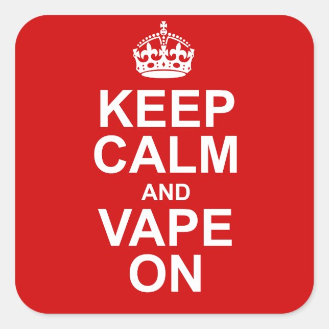 Keep Calm and Vape On Decal Square Sticker (Front)