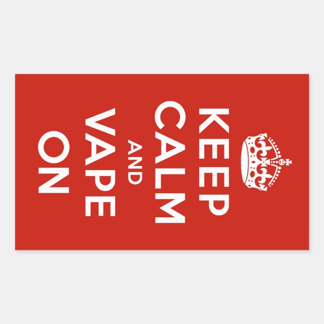 Keep Calm and Vape On Sticker (Front)