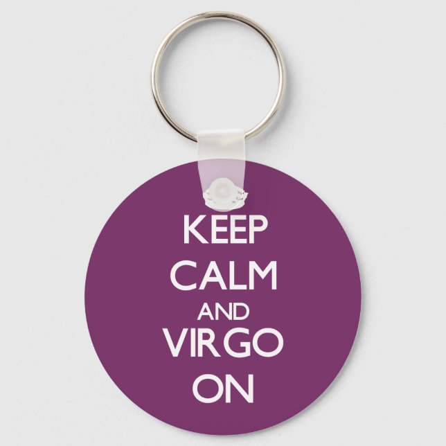 Keep Calm and Virgo on Keychain (Front)